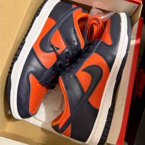 Nike Bold Orange and Dark Blue Sneakers